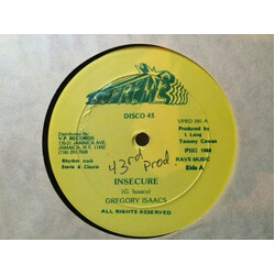 Gregory Isaacs Insecure USED VINYL 12INCH 45 RPM