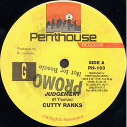 Cutty Ranks Judgement USED VINYL 12INCH 45 RPM