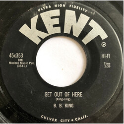 B.B. King Get Out Of Here / Bad Luck Soul USED VINYL 7INCH 45 RPM SINGLE
