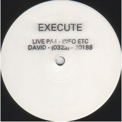 DJ Hancock Execute USED VINYL 12INCH WHITE LABEL 33 S RPM