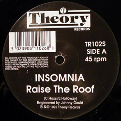 Insomnia (4) Raise The Roof / Rhythm Within VINYL 12" USED