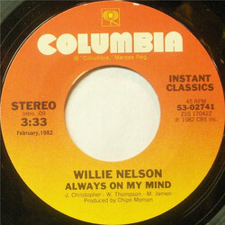 Willie Nelson Always On My Mind / The Party's Over USED VINYL 7INCH 45 RPM SINGLE REISSUE STEREO