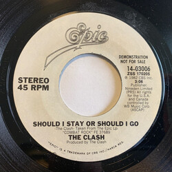 The Clash Should I Stay Or Should I Go? USED VINYL 7INCH 45 RPM PROMO STYRENE STEREO