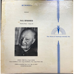Paul Hindemith Chamber Music - Volume IX Vinyl LP USED