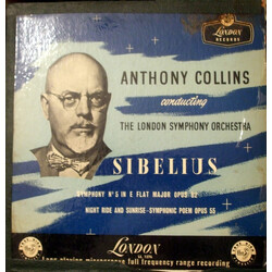 Anthony Collins (2) / The London Symphony Orchestra / Jean Sibelius Symphony No.5 In E Flat Major / Night Ride And Sunrise-Symphonic Poem Vinyl LP USE