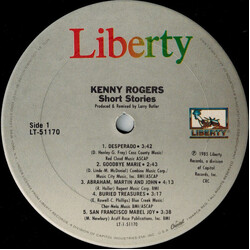 Kenny Rogers Short Stories Vinyl LP USED