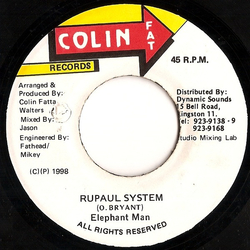 Elephant Man / Steely & Clevie Rupaul System / Version Shatta Vinyl 7" USED