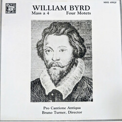 William Byrd / Pro Cantione Antiqua / Bruno Turner Mass A 4 · Four Motets Vinyl LP USED
