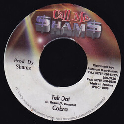 Mad Cobra Tek Dat USED VINYL 7INCH 45 RPM