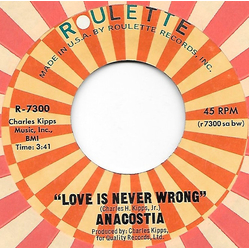 Anacostia Love Is Never Wrong / Wild Funky Weekend Vinyl 7" USED