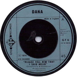 Dana (9) Please Tell Him That I Said Hello USED VINYL 7INCH 45 RPM