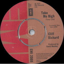 Cliff Richard Take Me High USED VINYL 7INCH 45 RPM SINGLE