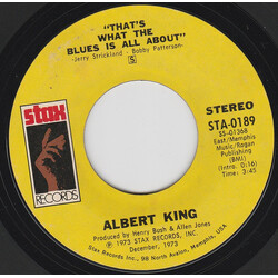 Albert King That's What The Blues Is All About / I Wanna Get Funky USED VINYL 7INCH 45 RPM SINGLE STYRENE STEREO
