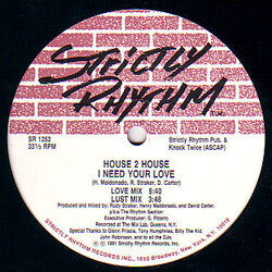 House 2 House Boom / I Need Your Love VINYL 12" USED