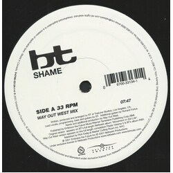 BT Shame + Never Gonna Come Back Down USED VINYL 12INCH 33 S RPM