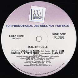 MC Trouble Highroller's Girl VINYL 12" USED
