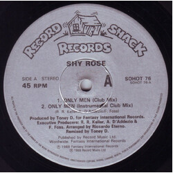 Shy Rose Only Men / I Cry For You USED VINYL 12INCH 45 RPM STEREO