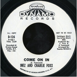 Inez And Charlie Foxx Come On In USED VINYL 7INCH 45 RPM SINGLE PROMO STYRENE