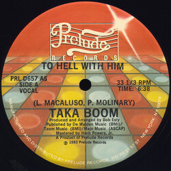 Taka Boom To Hell With Him USED VINYL 12INCH 33 S RPM