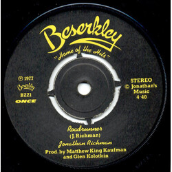Jonathan Richman / The Modern Lovers Roadrunner USED VINYL 7INCH 45 RPM SINGLE
