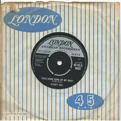 Bobby Vee Take Good Care Of My Baby Vinyl 7" USED
