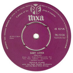 Petula Clark Baby Lover USED VINYL 7INCH 45 RPM SINGLE