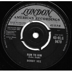 Bobby Vee Run To Him / Walkin' With My Angel USED VINYL 7INCH 45 RPM SINGLE
