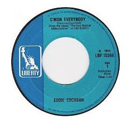 Eddie Cochran C'mon Everybody USED VINYL 7INCH 45 RPM SINGLE