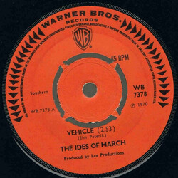 The Ides Of March Vehicle / Lead Me Home, Gently USED VINYL 7INCH 45 RPM SINGLE