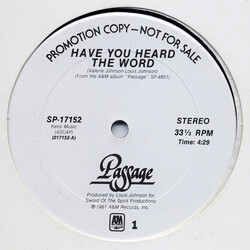 Passage (3) Have You Heard The Word USED VINYL 12INCH PROMO 33 S RPM