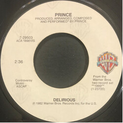 Prince Delirious USED VINYL 7INCH 45 RPM SINGLE