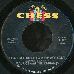 Maurice McAlister / The Radiants I Gotta Dance To Keep My Baby / Noble The Bargain Man USED VINYL 7INCH 45 RPM SINGLE