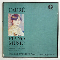 Gabriel Fauré / Evelyne Crochet Faure, Complete Piano Music Vol. I Vinyl LP USED