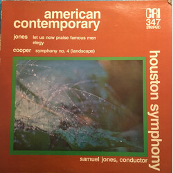 Samuel Jones (2) / Houston Symphony Orchestra / Paul Cooper (5) Let Us Now Praise Famous Men / Elegy / Symphony No. 4 (Landscape) Vinyl LP USED