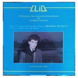 George Enescu / António Rosado Intégrale Des Sonates Pour Piano Vinyl LP USED