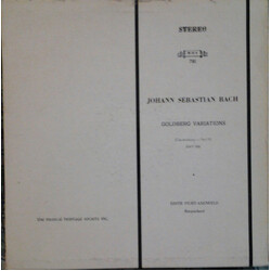Johann Sebastian Bach / Edith Picht-Axenfeld Goldberg Variations  (Clavierübung Part IV - BWV 988) Vinyl LP USED