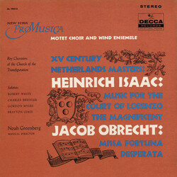 New York Pro Musica XV Century Netherlands Masters: Heinrich Isaac - Jacob Obrecht Vinyl LP USED