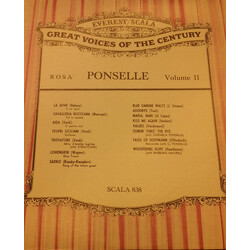 Rosa Ponselle Rosa Ponselle Volume II Vinyl LP USED