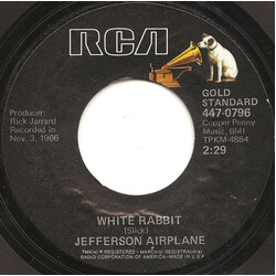 Jefferson Airplane White Rabbit / Somebody To Love VINYL 7" USED