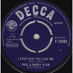 Paul & Barry Ryan I Love How You Love Me USED VINYL 7INCH 45 RPM SINGLE