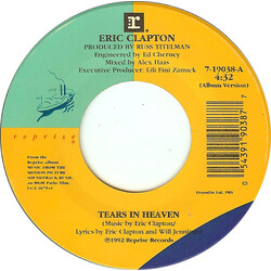 Eric Clapton Tears In Heaven USED VINYL 7INCH 45 RPM SINGLE