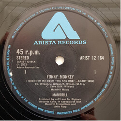 Mandrill Funky Monkey USED VINYL 12INCH 45 RPM SINGLE