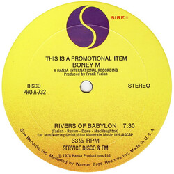 Boney M. Rivers Of Babylon VINYL 12" USED