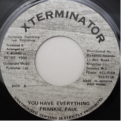Frankie Paul You Have Everything Vinyl 7" USED