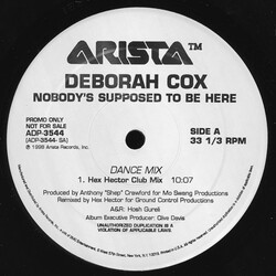 Deborah Cox Nobody's Supposed To Be Here VINYL 12" USED