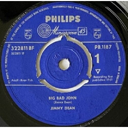 Jimmy Dean Big Bad John Vinyl 7" USED