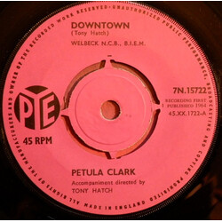 Petula Clark Downtown USED VINYL 7INCH 45 RPM SINGLE
