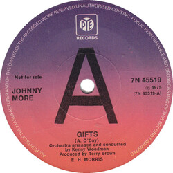 Johnny More Gifts USED VINYL 7INCH 45 RPM SINGLE PROMO