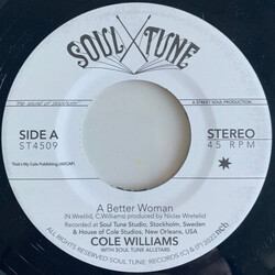 Cole Williams A Better Woman / Organize USED VINYL 7INCH 45 RPM STEREO