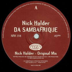 Nick Holder Da Sambafrique VINYL 12" USED